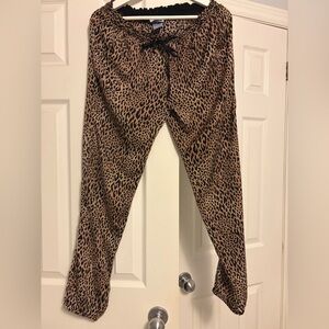 Etam medium Leopard Print Drawstring Pants - Tan & Black